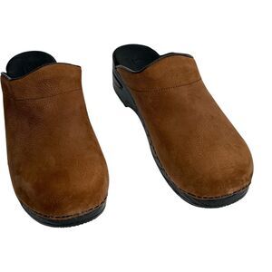 Sanita Karl Danish Clogs Antique Brown 450250 Leather Comfort Shoes NIB EU 48
